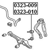 0323-010 - FRONT LEFT STABILIZER LINK / SWAY BAR LINK