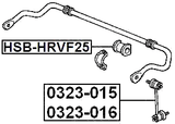 0323-015 - FRONT RIGHT STABILIZER LINK / SWAY BAR LINK