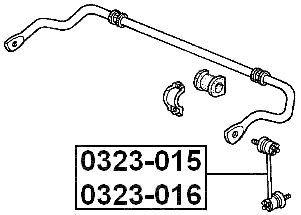0323-016 - FRONT LEFT STABILIZER LINK / SWAY BAR LINK