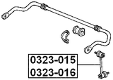 0323-016 - FRONT LEFT STABILIZER LINK / SWAY BAR LINK