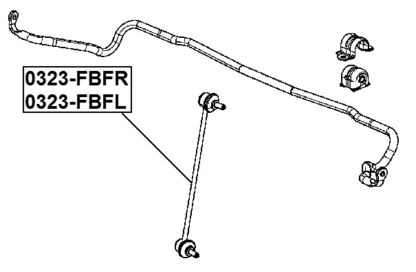 0323-FBFL - FRONT LEFT STABILIZER LINK / SWAY BAR LINK