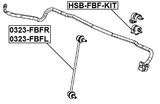 0323-FBFR - FRONT RIGHT STABILIZER LINK / SWAY BAR LINK