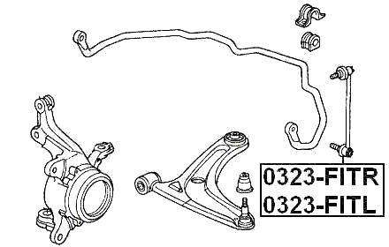 0323-FITR - FRONT RIGHT STABILIZER LINK / SWAY BAR LINK