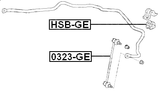 0323-GE - FRONT STABILIZER LINK / SWAY BAR LINK
