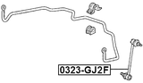 0323-GJ2F - FRONT STABILIZER LINK / SWAY BAR LINK