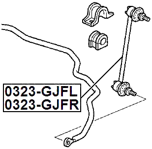 0323-GJFR - FRONT RIGHT STABILIZER LINK / SWAY BAR LINK