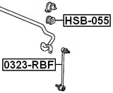0323-RBF - FRONT STABILIZER LINK / SWAY BAR LINK