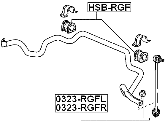 0323-RGFL - FRONT LEFT STABILIZER LINK / SWAY BAR LINK