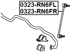 0323-RN6FR - FRONT RIGHT STABILIZER LINK / SWAY BAR LINK