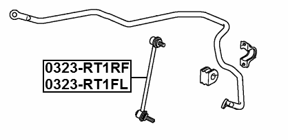 0323-RT1FL - FRONT LEFT STABILIZER LINK / SWAY BAR LINK