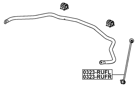 0323-RUFR - FRONT RIGHT STABILIZER LINK / SWAY BAR LINK