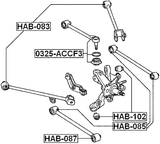 0325-ACCF3 - REAR TRANSVERSE LINK WITH BALL JOINT