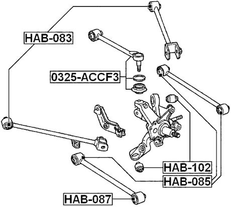 0325-ACCF3 - REAR TRANSVERSE LINK WITH BALL JOINT