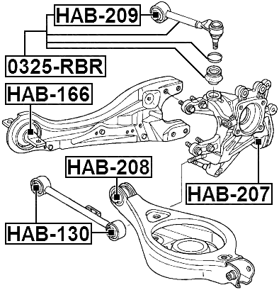 0325-RBR - REAR UPPER TRANSVERSE LINK