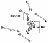 0325-TA4 - REAR TRANSVERSE LINK WITH BALL JOINT