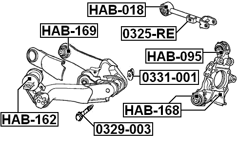 0329-003 - CAMBER ADJUSTING ECCENTRIC BOLT