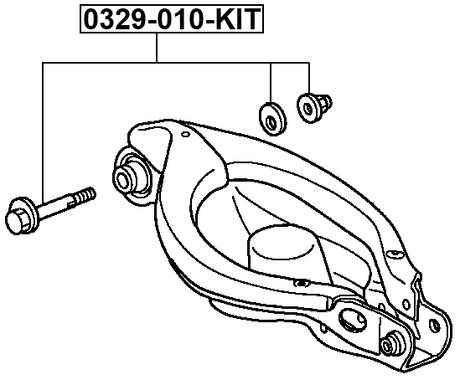 0329-010-KIT - REPAIR KIT, CAMBER ADJUSTING ECCENTRIC BOLT