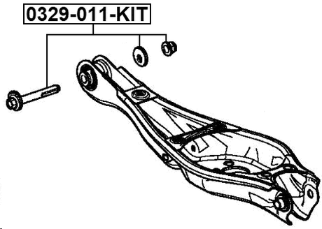 0329-011-KIT - REPAIR KIT, CAMBER ADJUSTING ECCENTRIC BOLT
