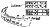 0337-CL7LH - RETAINER FRONT BUMPER LEFT