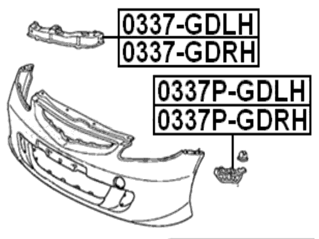 0337-GDRH - RETAINER FRONT BUMPER RIGHT