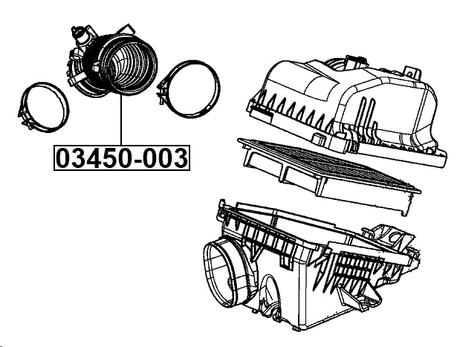 03450-003 - AIR CLEANER HOSE