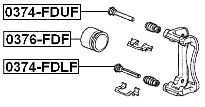 0374-FDLF - FRONT CALIPER SLIDE PIN