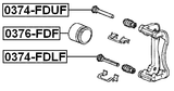 0374-FDLF - FRONT CALIPER SLIDE PIN