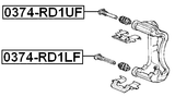 0374-RD1LF - FRONT CALIPER SLIDE PIN