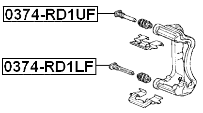 0374-RD1UF - FRONT CALIPER SLIDE PIN