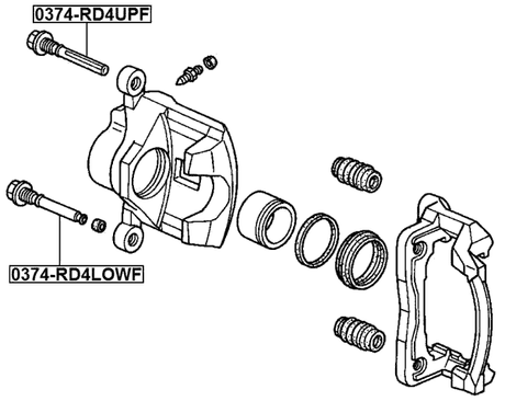 0374-RD4UPF - FRONT CALIPER SLIDE PIN