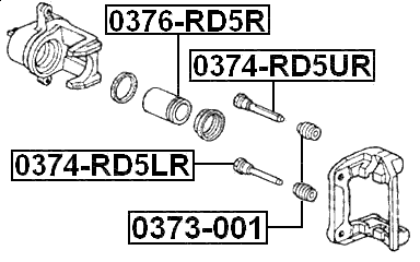 0374-RD5LR - REAR CALIPER SLIDE PIN