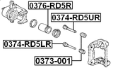 0374-RD5LR - REAR CALIPER SLIDE PIN