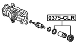 0375-CLR - REAR BRAKE CALIPER REPAIR KIT (SET FOR ONE SIDE)