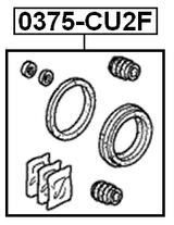 0375-CU2F - FRONT BRAKE CALIPER REPAIR KIT (SET FOR ONE SIDE)