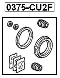 0375-CU2F - FRONT BRAKE CALIPER REPAIR KIT (SET FOR ONE SIDE)