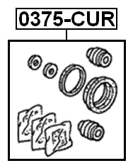 0375-CUR - REAR BRAKE CALIPER REPAIR KIT (SET FOR ONE SIDE)
