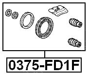 0375-FD1F - FRONT BRAKE CALIPER REPAIR KIT (SET FOR ONE SIDE)