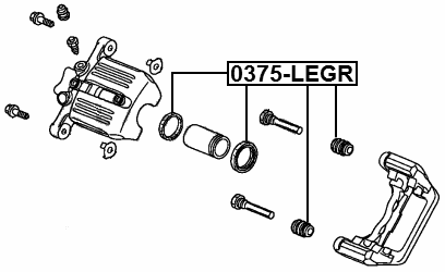 0375-LEGR - REAR BRAKE CALIPER REPAIR KIT (SET FOR ONE SIDE)