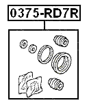 0375-RD7R - REAR BRAKE CALIPER REPAIR KIT (SET FOR ONE SIDE)