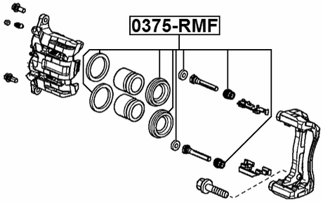 0375-RMF - FRONT BRAKE CALIPER REPAIR KIT (SET FOR ONE SIDE)