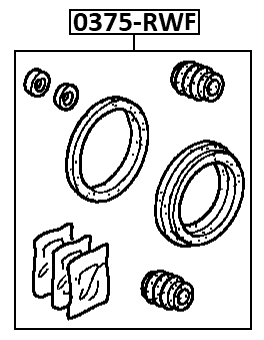 0375-RWF - FRONT BRAKE CALIPER REPAIR KIT (SET FOR ONE SIDE)