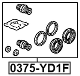 0375-YD1F - FRONT BRAKE CALIPER REPAIR KIT (SET FOR ONE SIDE)