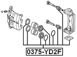 0375-YD2F - FRONT BRAKE CALIPER REPAIR KIT (SET FOR ONE SIDE)