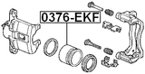 0376-EKF - FRONT CALIPER PISTON D54