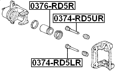 0376-RD5R - REAR CALIPER PISTON D38.1