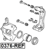 0376-REF - FRONT CALIPER PISTON D60