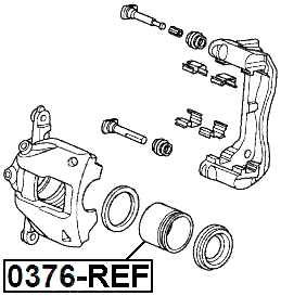 0376-REF - FRONT CALIPER PISTON D60