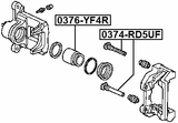 0376-YF4R - REAR CALIPER PISTON D41.2