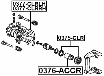 0377-CLRRH - REAR RIGHT BRAKE CALIPER ASSEMBLY