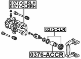 0377-CLRRH - REAR RIGHT BRAKE CALIPER ASSEMBLY